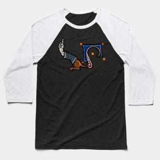 Up Pointing after Manicule W 14C Maastricht Psalter Baseball T-Shirt